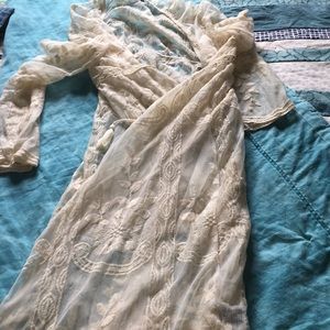 Large White Boho Chic Kimono